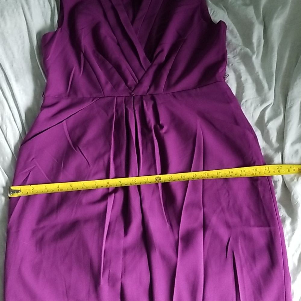 Calvin Klein purple faux wrap dress with pockets - size 12 - Picture 7 of 7
